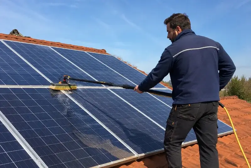 Nettoyage et entretien de panneaux solaires à Hagetaubin